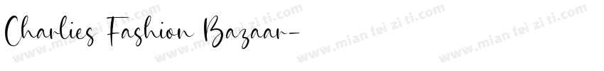 Charlies Fashion Bazaar字体转换